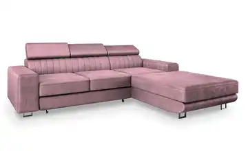 MASSENO Ecksofa mit Schlaffunktion Noto rechts Lavendel