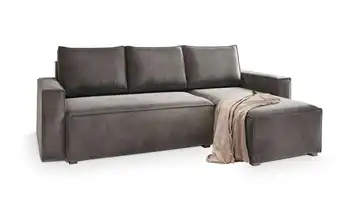 MASSENO Ecksofa Siles Dunkelgrau