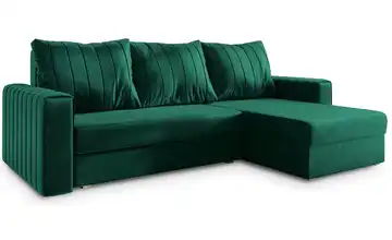 MASSENO Ecksofa Carl Flaschengrün