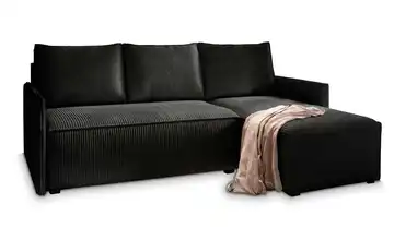 MASSENO Ecksofa Perusi Schwarz