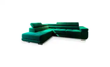 MASSENO Ecksofa Selva links Grün