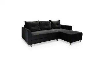 MASSENO Ecksofa Pisan Schwarz rechts