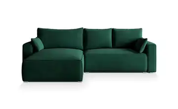 MASSENO Ecksofa Foril Flaschengrün