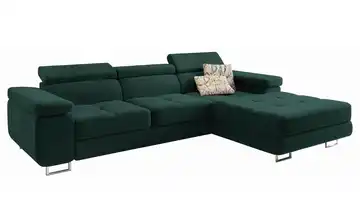 MASSENO Ecksofa Elma Flaschengrün rechts