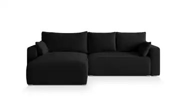 MASSENO Ecksofa Foril Schwarz