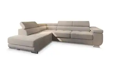 MASSENO Ecksofa mit Schlaffunktion Apiro links Beige