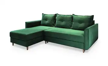 MASSENO Ecksofa Pisan Flaschengrün links