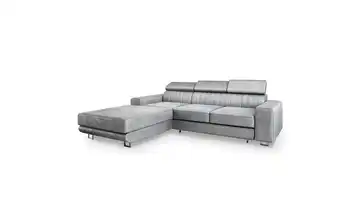 MASSENO Ecksofa mit Schlaffunktion Noto links Hellgrau