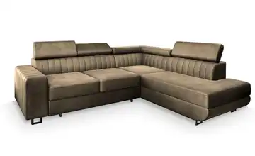 MASSENO Ecksofa mit Schlaffunktion Nola rechts Beige