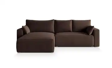 MASSENO Ecksofa Foril Braun