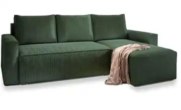 MASSENO Ecksofa Flaschengrün