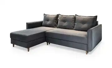 MASSENO Ecksofa Pisan Dunkelgrau links