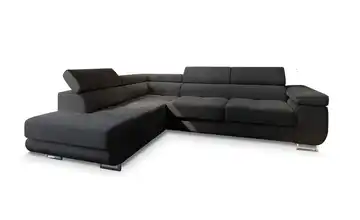 MASSENO Ecksofa Apiro Schwarz links