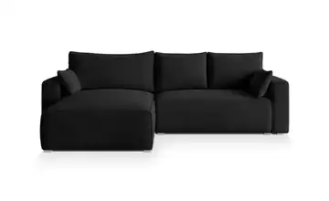 MASSENO Ecksofa Foril Schwarz