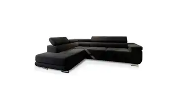 MASSENO Ecksofa Selva links Schwarz