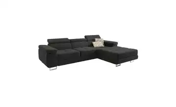 MASSENO Ecksofa Elma Schwarz rechts