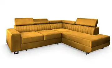 MASSENO Ecksofa Nola rechts Gelb