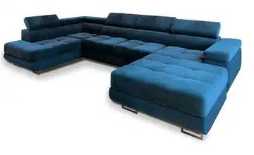 MASSENO Wohnlandschaft Casone links Cyanblau