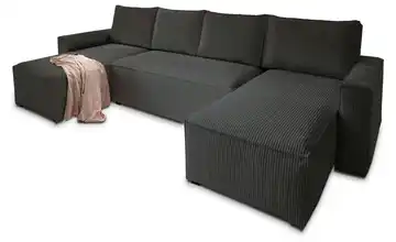 MASSENO Wohnlandschaft Aspra Schwarz