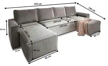 MASSENO Wohnlandschaft Aspra Cyanblau