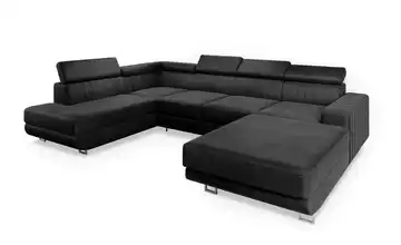 MASSENO Wohnlandschaft Siena Schwarz links