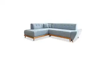 Miuform Ecksofa mit Schlaffunktion Dazzling Daisy Hellblau links