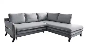 Miuform Ecksofa mit Schlaffunktion Charming Charlie Grau rechts