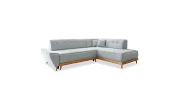 Miuform Ecksofa mit Schlaffunktion Dazzling Daisy Hellgrau rechts