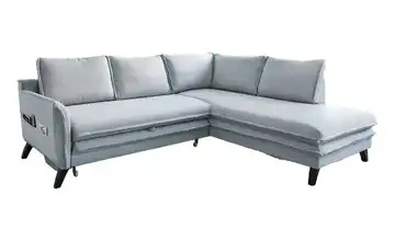 Miuform Ecksofa mit Schlaffunktion Charming Charlie rechts Hellgrau