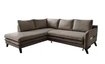 Miuform Ecksofa mit Schlaffunktion Charming Charlie Braun links