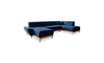 Miuform Wohnlandschaft mit Schlaffunktion Dazzling Daisy Marineblau rechts
