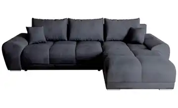 Ecksofa mit Schlaffunktion Anthrazit rechts