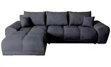 Ecksofa mit Schlaffunktion Anthrazit links