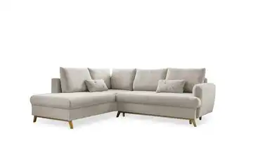Miuform Ecksofa mit Schlaffuntkion Scandic Lagom Beige links