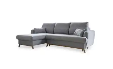 Miuform Ecksofa mit Schlaffunktion Scandic Lagom Hellgrau links
