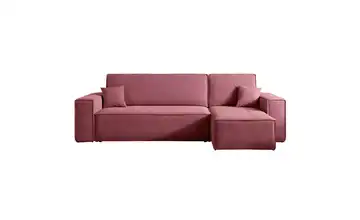 Ecksofa mit Schlaffunktion Scarlo Dunkelrosa
