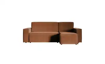 Ecksofa mit Schlaffunktion Copertino 141 cm 84 cm 259 cm Kupferfarben