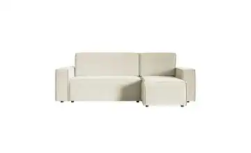 Ecksofa mit Schlaffunktion Copertino 141 cm 84 cm 259 cm Creme