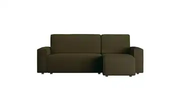 Ecksofa mit Schlaffunktion Copertino 145 cm 83 cm 244 cm Olivgrün
