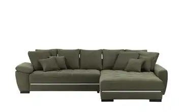 bobb Ecksofa Fancy-LED Grün Webstoff rechts