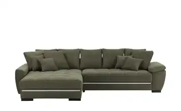 bobb Ecksofa Fancy-LED Grün Webstoff links
