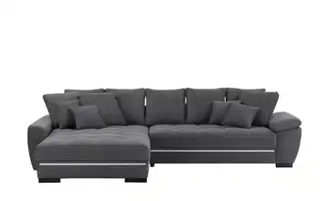 bobb Ecksofa Fancy-LED Anthrazit Webstoff links