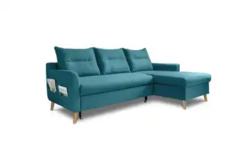 Miuform Ecksofa mit Schlaffunktion Stylish Stan Türkis rechts
