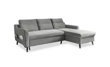 Miuform Ecksofa mit Schlaffunktion Stylish Stan Hellgrau rechts