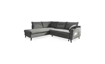 Miuform Ecksofa mit Schlaffunktion Stylish Stan Hellgrau links
