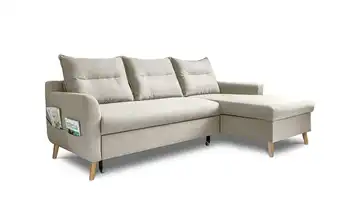 Miuform Ecksofa mit Schlaffunktion Stylish Stan Beige rechts