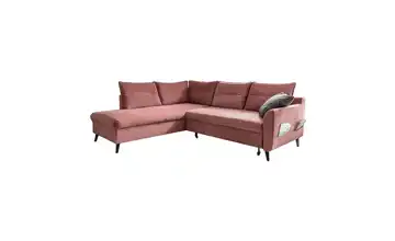 Miuform Ecksofa mit Schlaffunktion Stylish Stan Rosa links