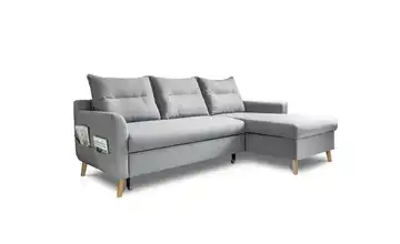 Miuform Ecksofa mit Schlaffunktion Stylish Stan Grau rechts