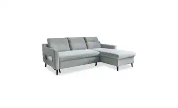 Miuform Ecksofa mit Schlaffunktion Stylish Stan Pastellblau rechts