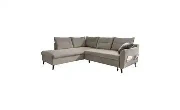 Miuform Ecksofa mit Schlaffunktion Stylish Stan Dunkelbeige links
